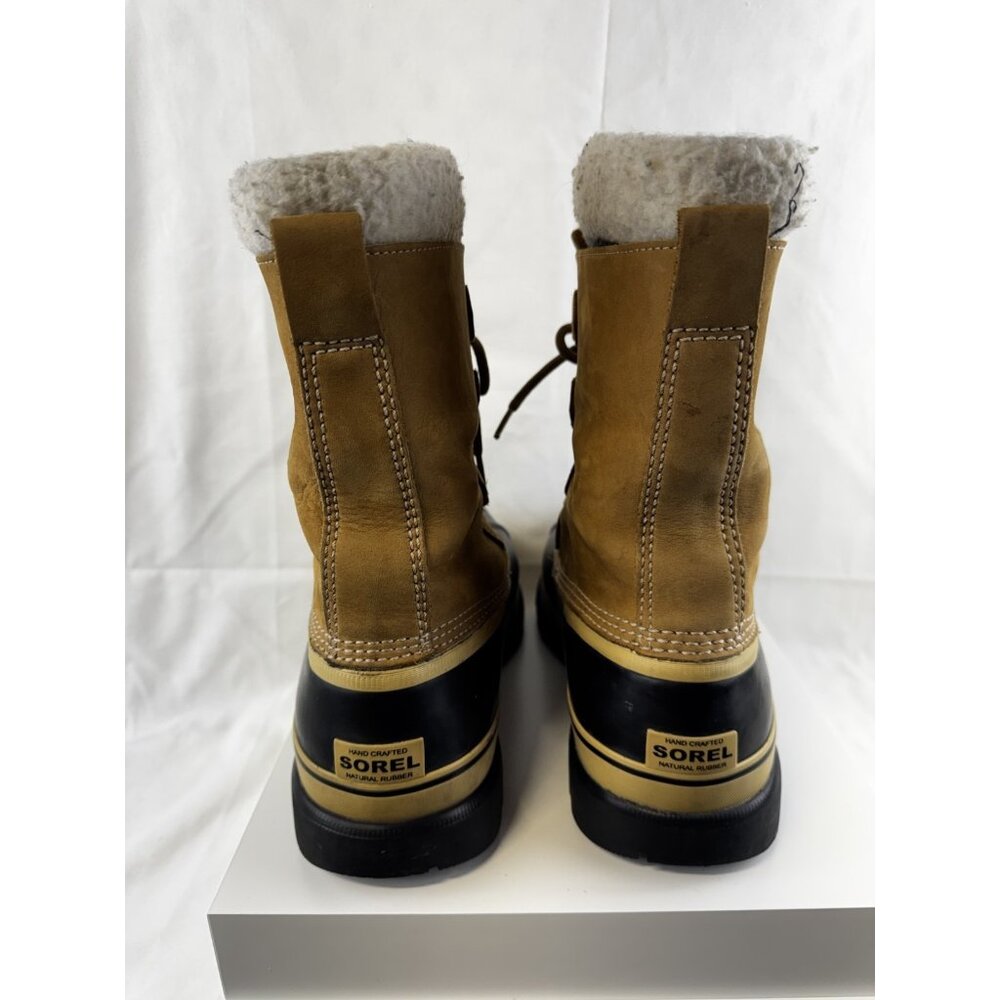 Sorel Caribou Winter Boot Man's 11 Black & Tan Waterproof - Picture 5 of 8